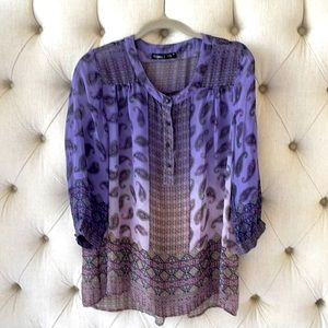 100% silk paisley blouse. EUC